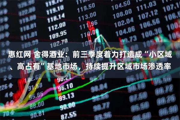 惠红网 舍得酒业：前三季度着力打造成“小区域、高占有”基地市场，持续提升区域市场渗透率