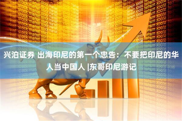 兴泊证券 出海印尼的第一个忠告：不要把印尼的华人当中国人 |东哥印尼游记
